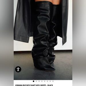Miss Lola Kimana Ruched Shaft Heel Boots